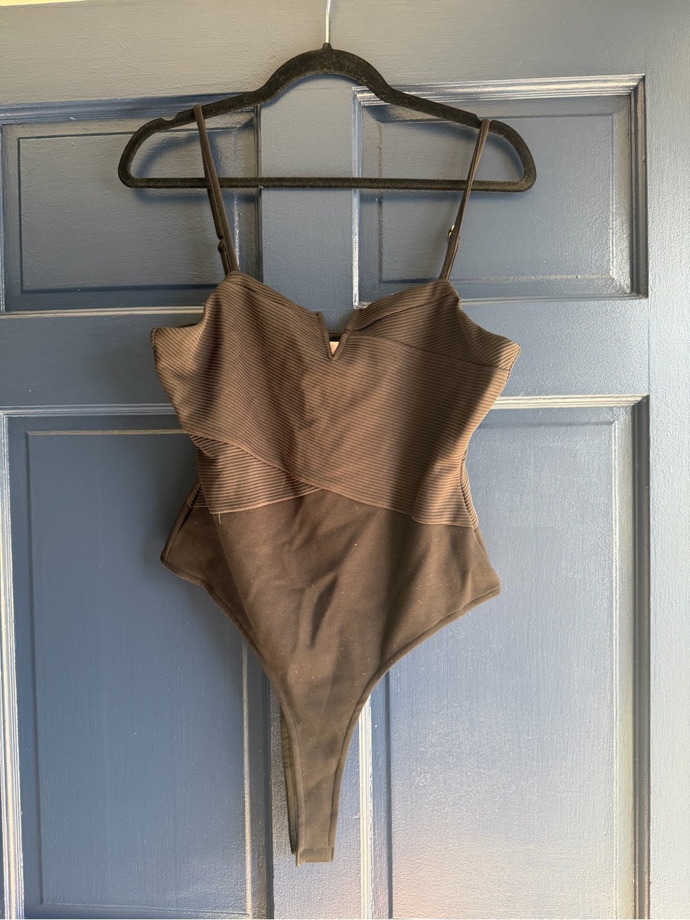 🖤 Pink Lily Black Colorblock Ribbed Bodysuit